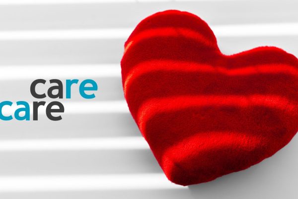 Punainen sydän carecare logolla